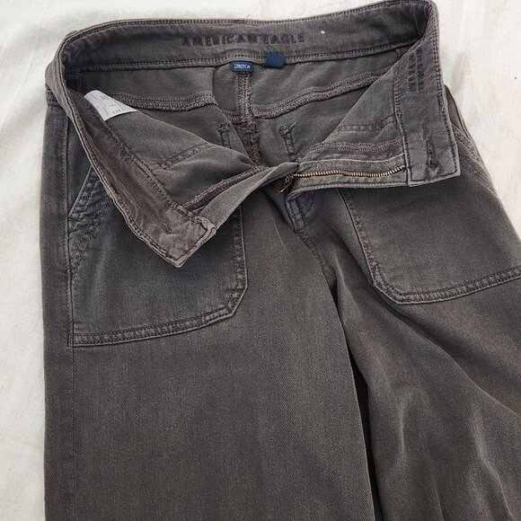 AE Dreamy Drape Stretch Super High-Waisted Baggy Wide-Leg Pant - 0 Short - Picture 7 of 15